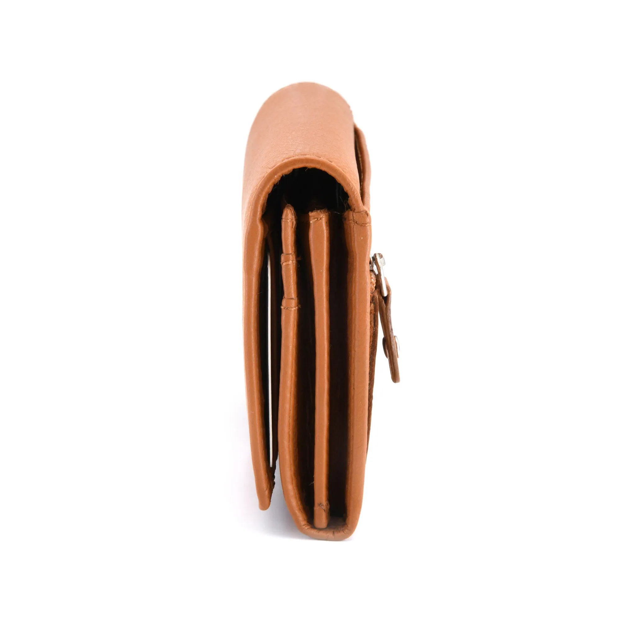 300953-CG Ladies Clutch Wallet in Tan Color Leather | Style n Craft