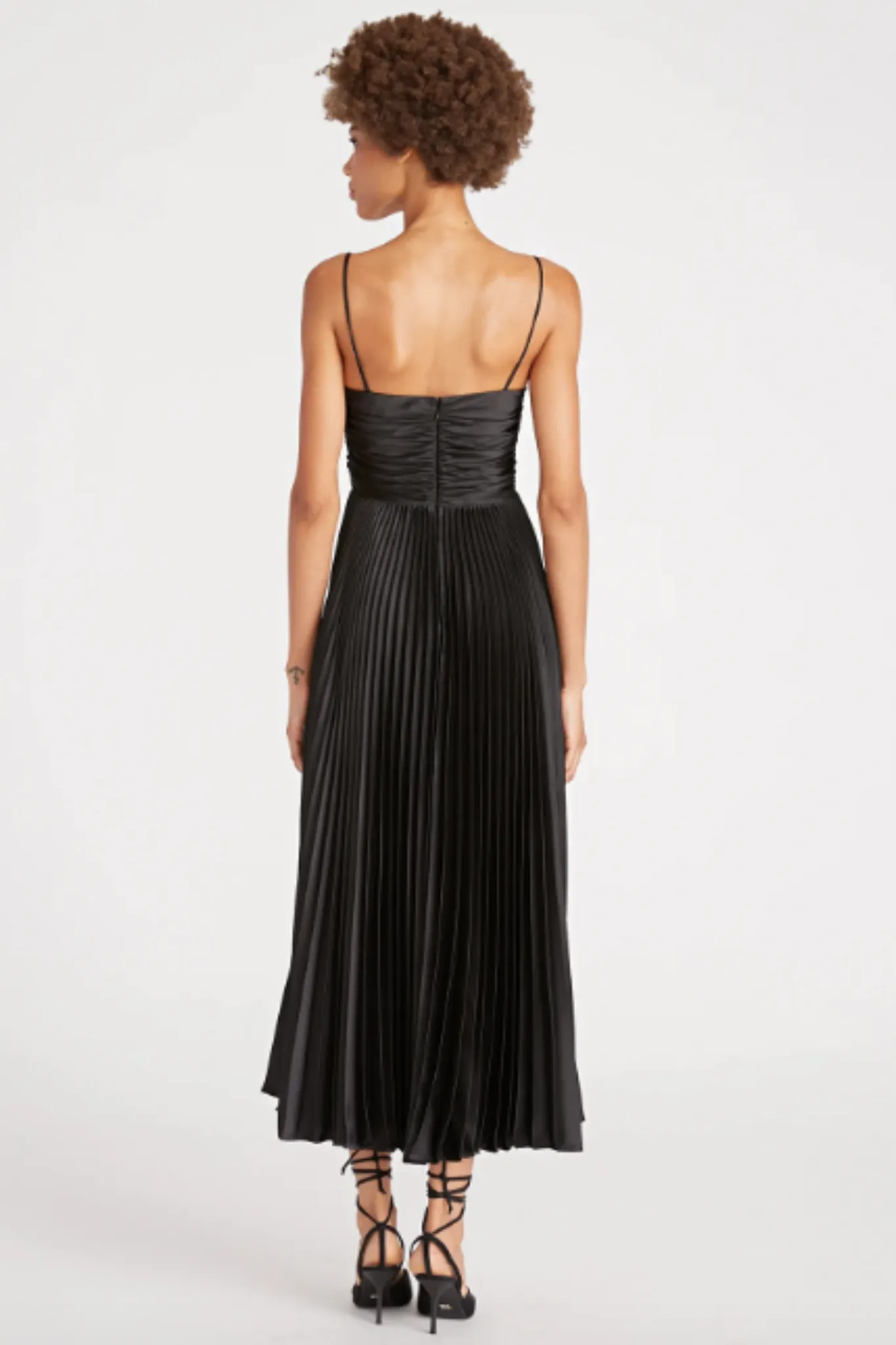 Afra Pleated Dress by AMUR - RENTAL