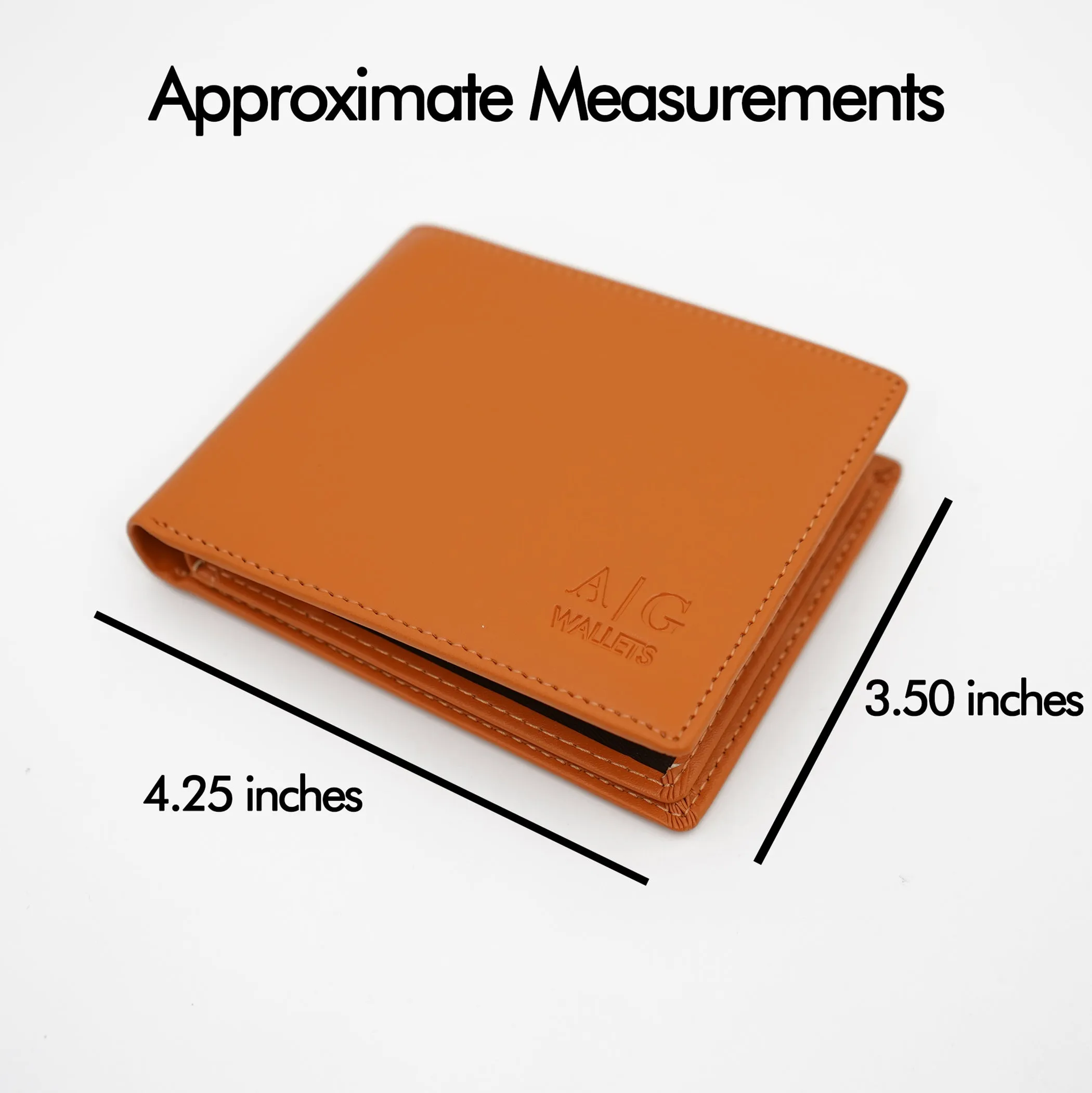 AG Wallets Men's Vegan Leather Bifold Wallet with RFID Protection - 2 Full-Size Cash Compartments, 6 Credit Card Slots, 2 Side Slip Slots, 2 Clear ID Windows for Ultimate Organization