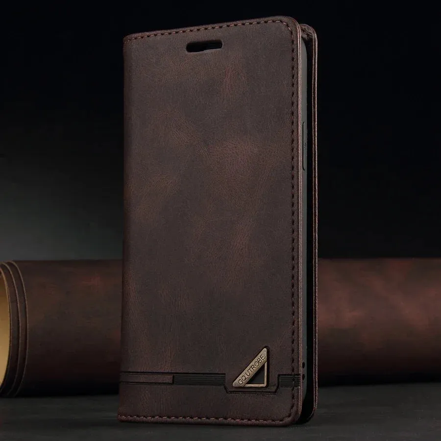 Anti-Theft RFID Blocking Leather Wallet Flip Case For Samsung Galaxy A Series
