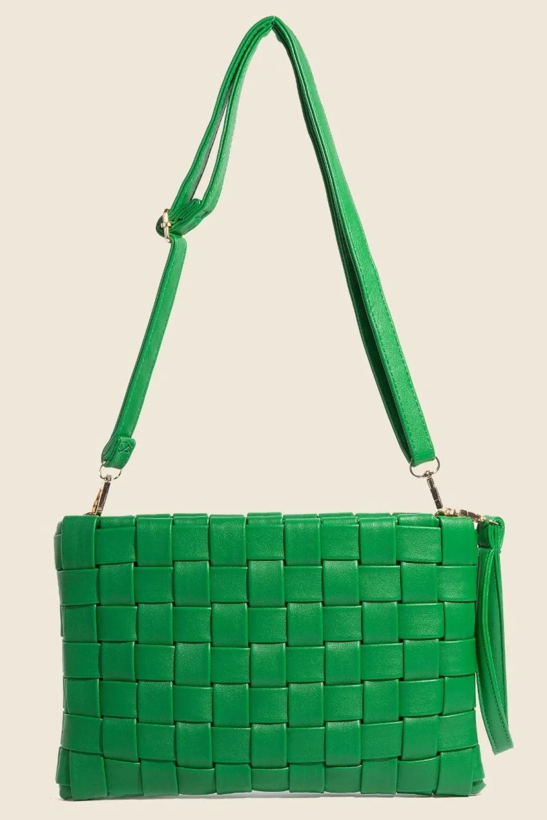 Basket Weave  Crossbody Bag
