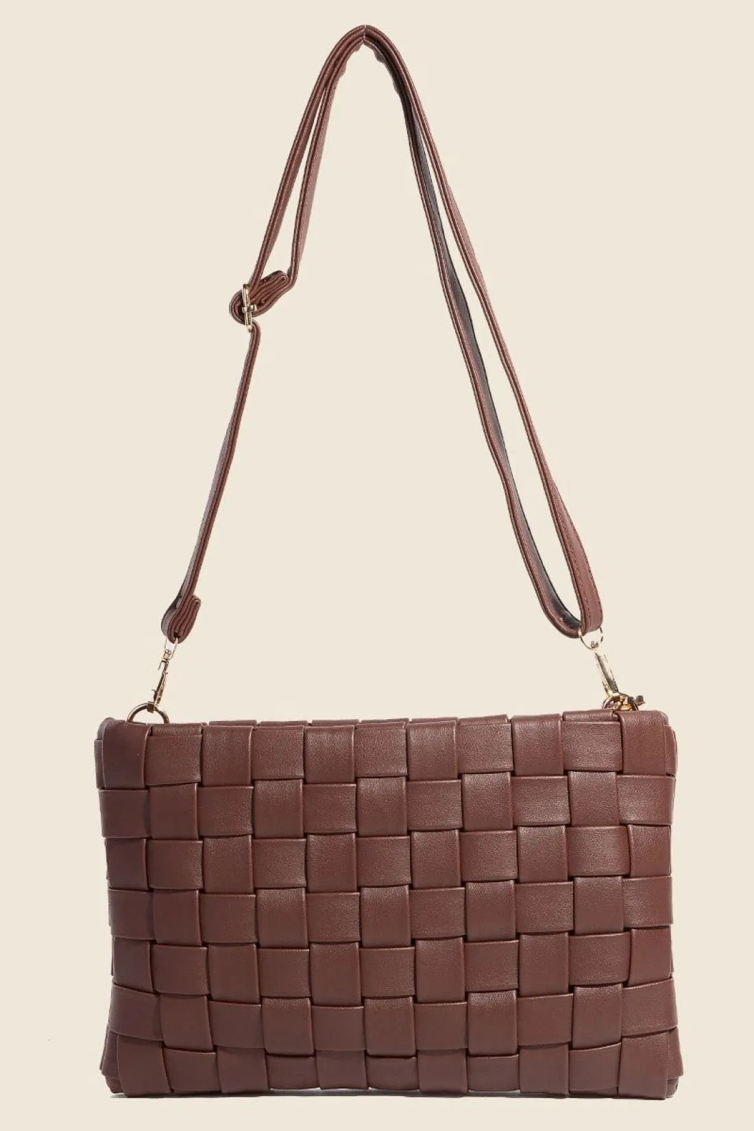 Basket Weave  Crossbody Bag