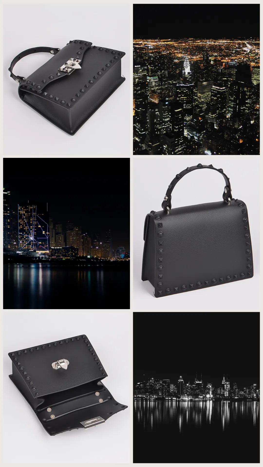 Bat Cave Studded Matte Purse