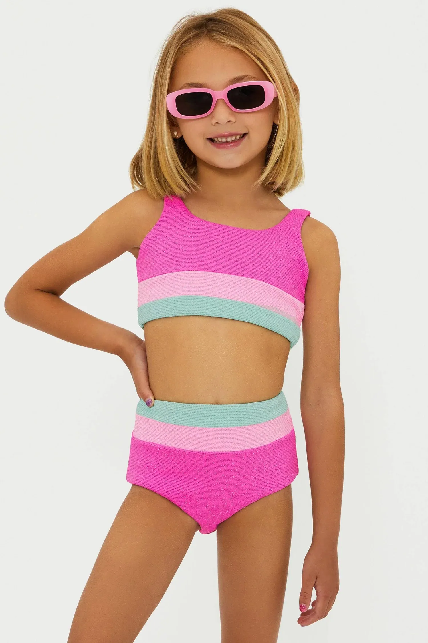 BEACH RIOT- Little Mackenzie & Heidi Blossom Colorblock Scrunch