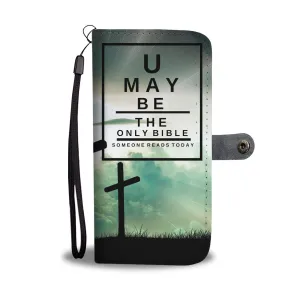 Bible Eye Chart with Crosses Wallet Case