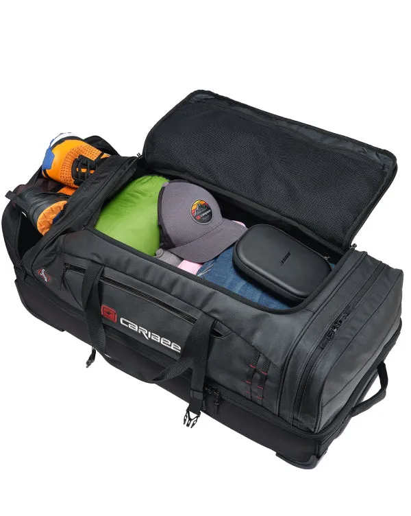 Caribee Scarecrow 70cm 75L V2 Wheeled Duffle 5733 Black