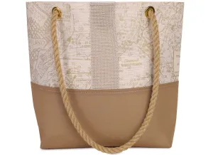Casco Bay Chart in Gold Tote