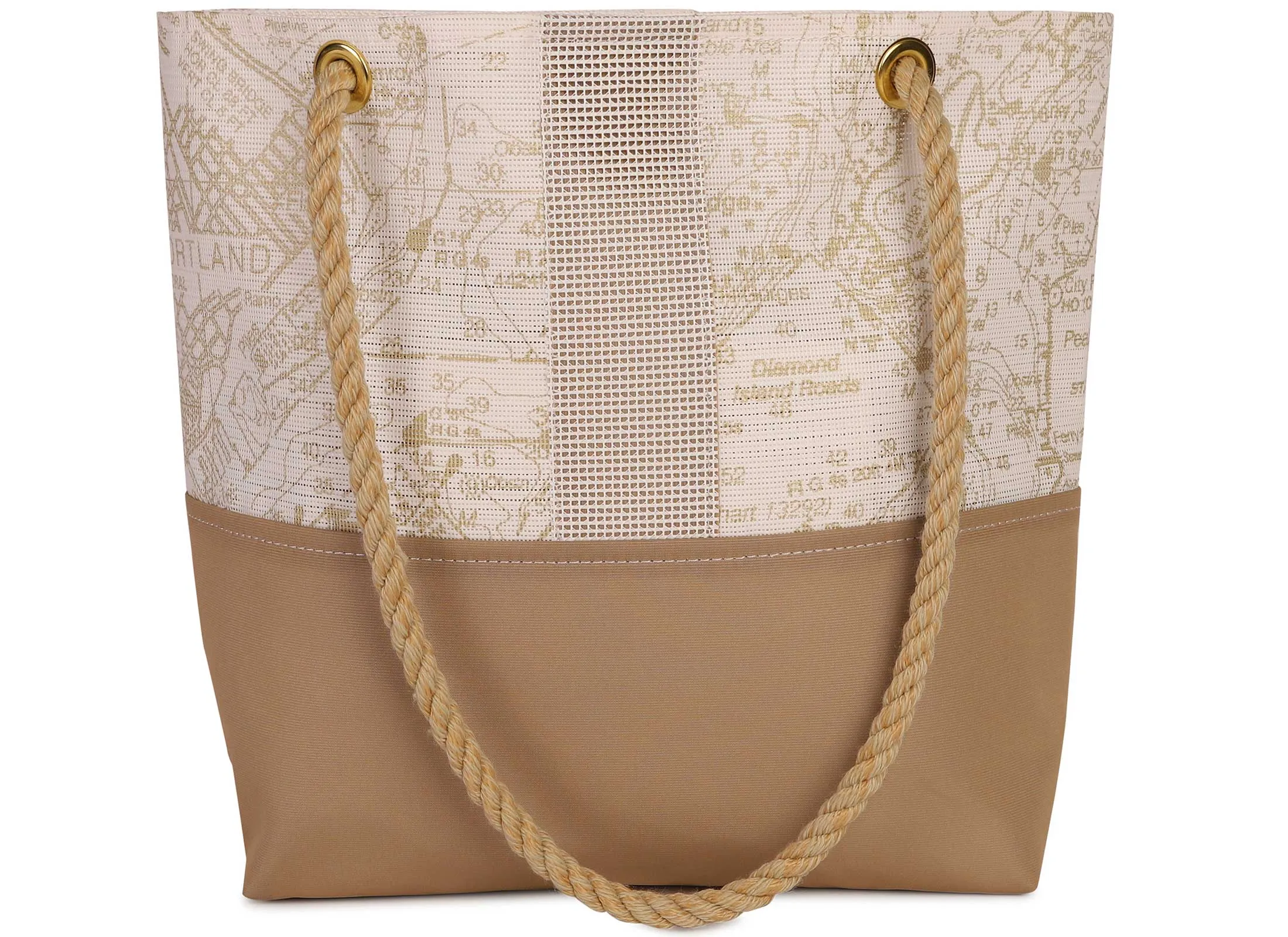 Casco Bay Chart in Gold Tote