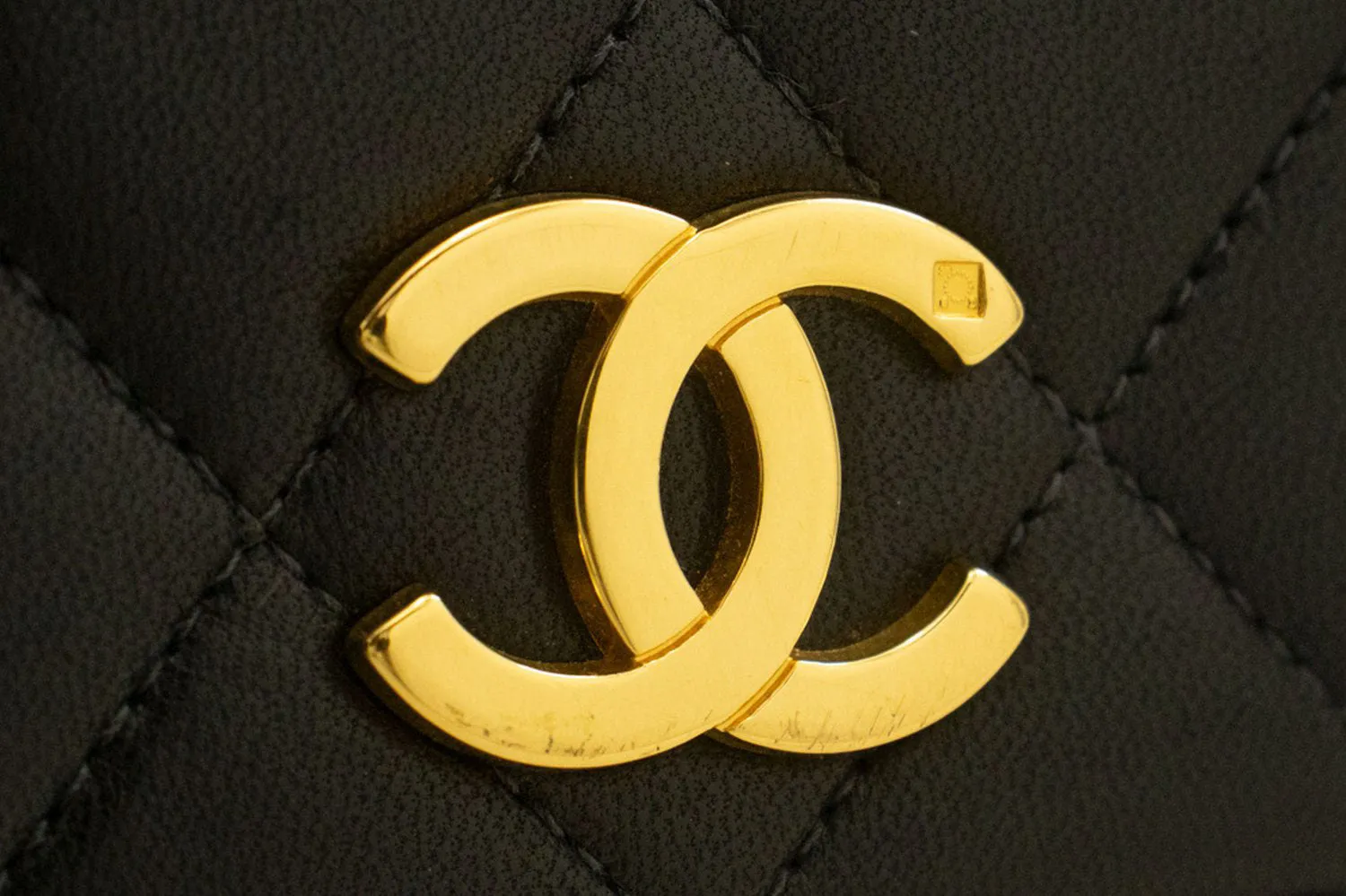 CHANEL Full Flap Chain Shoulder Bag Clutch Black Quilted Lambskin p19