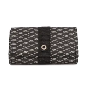 Crossbody in Metallic Silver & Black