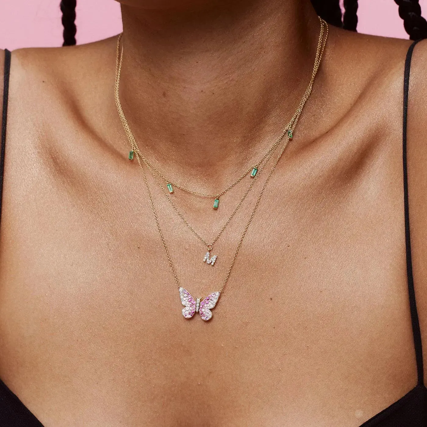 Diamond Mini Initial Necklace