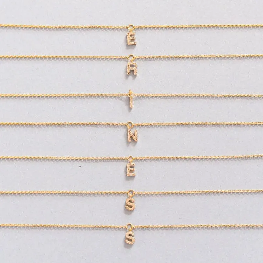 Diamond Mini Initial Necklace