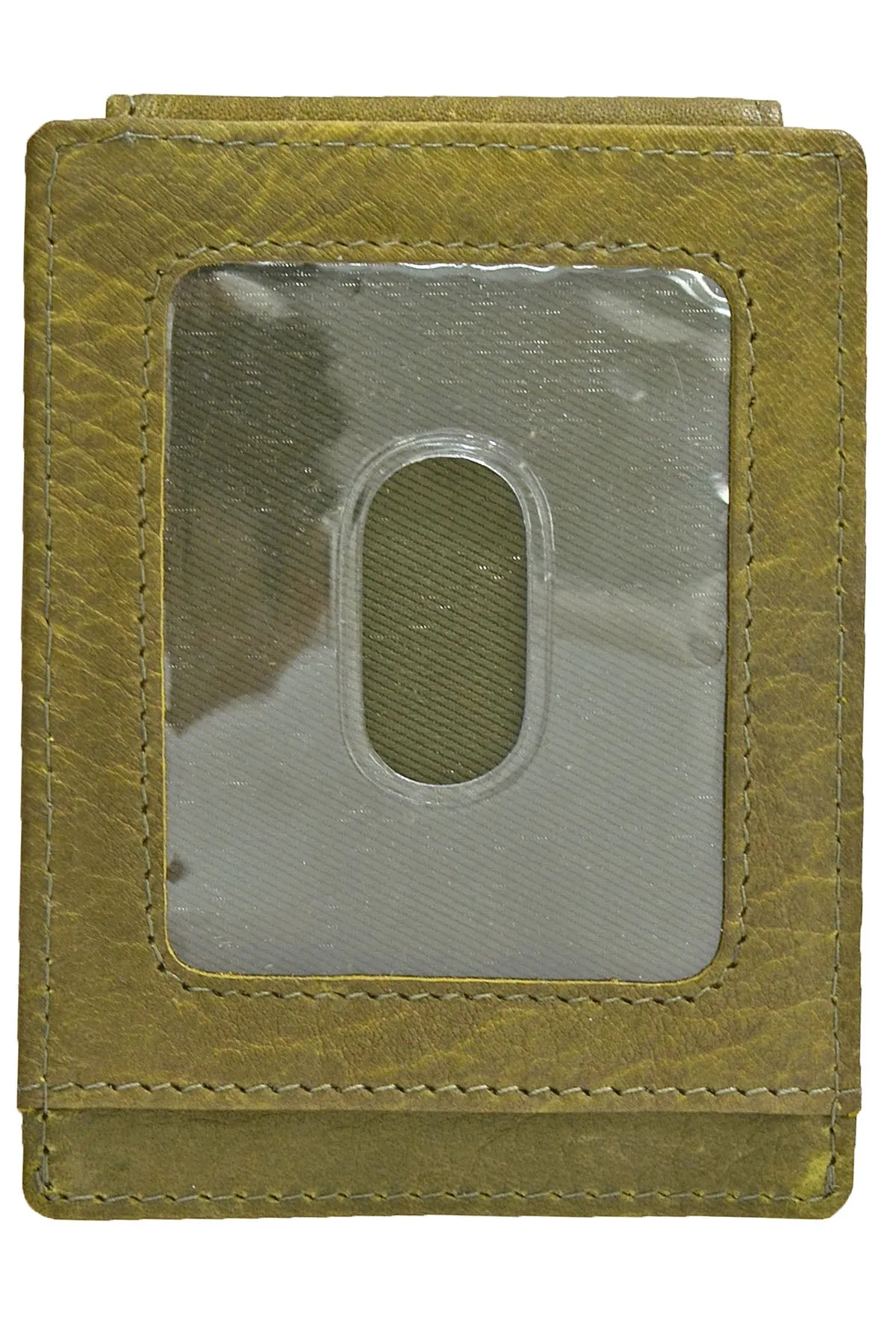 Duchamp London Olive Credit Card and Money Clip Wallet