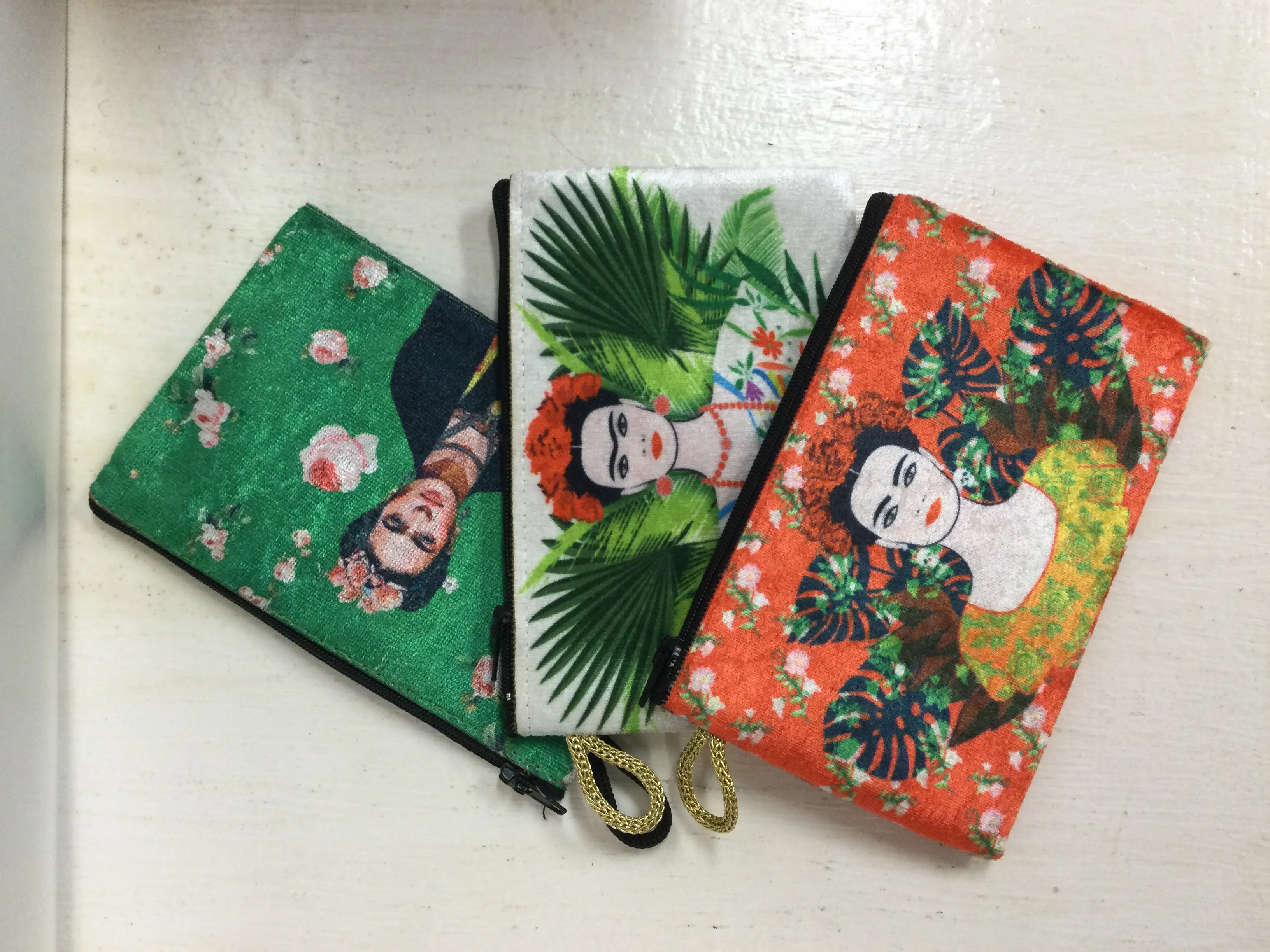 Frida Kahlo Zippered Pouches