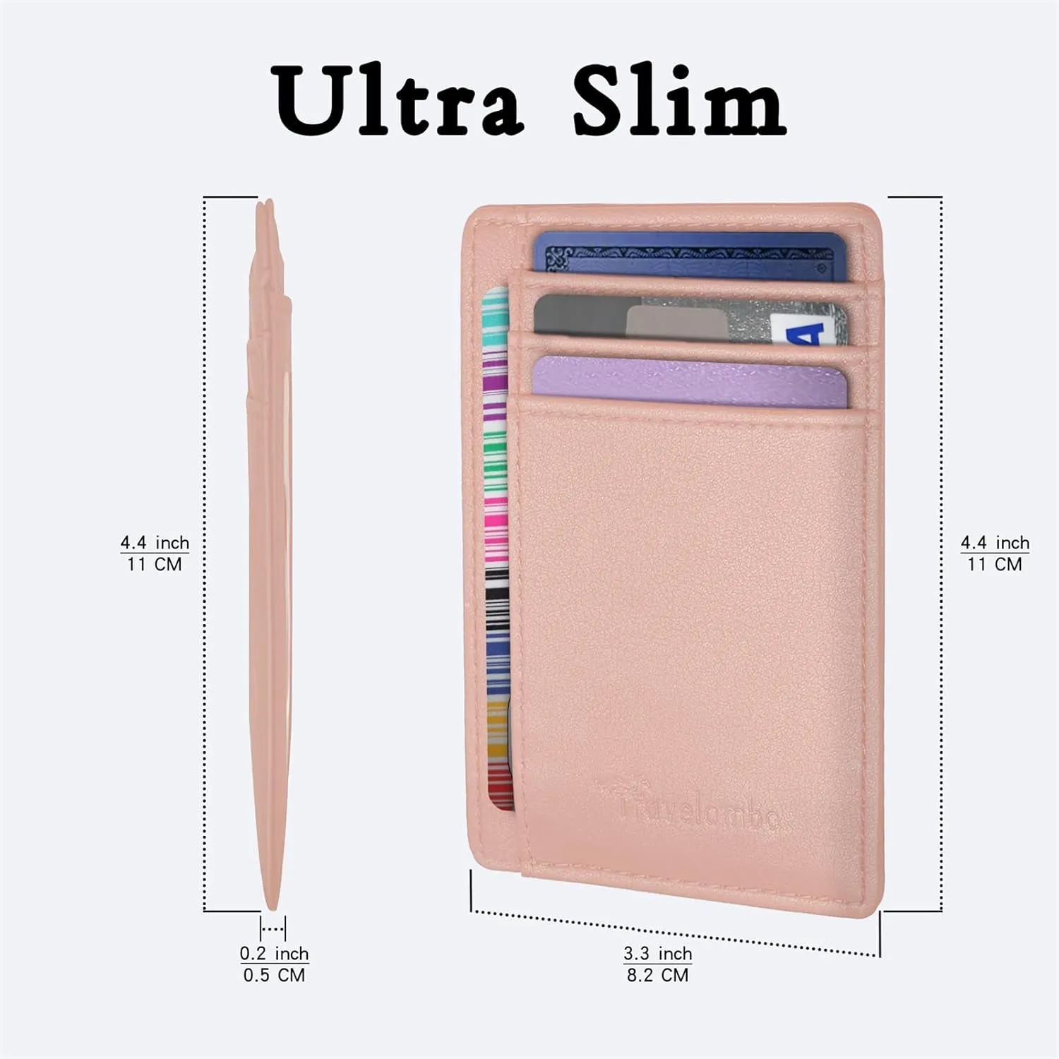 Front Pocket Minimalist Leather Wallet Slim RFID Blocking Wallet
