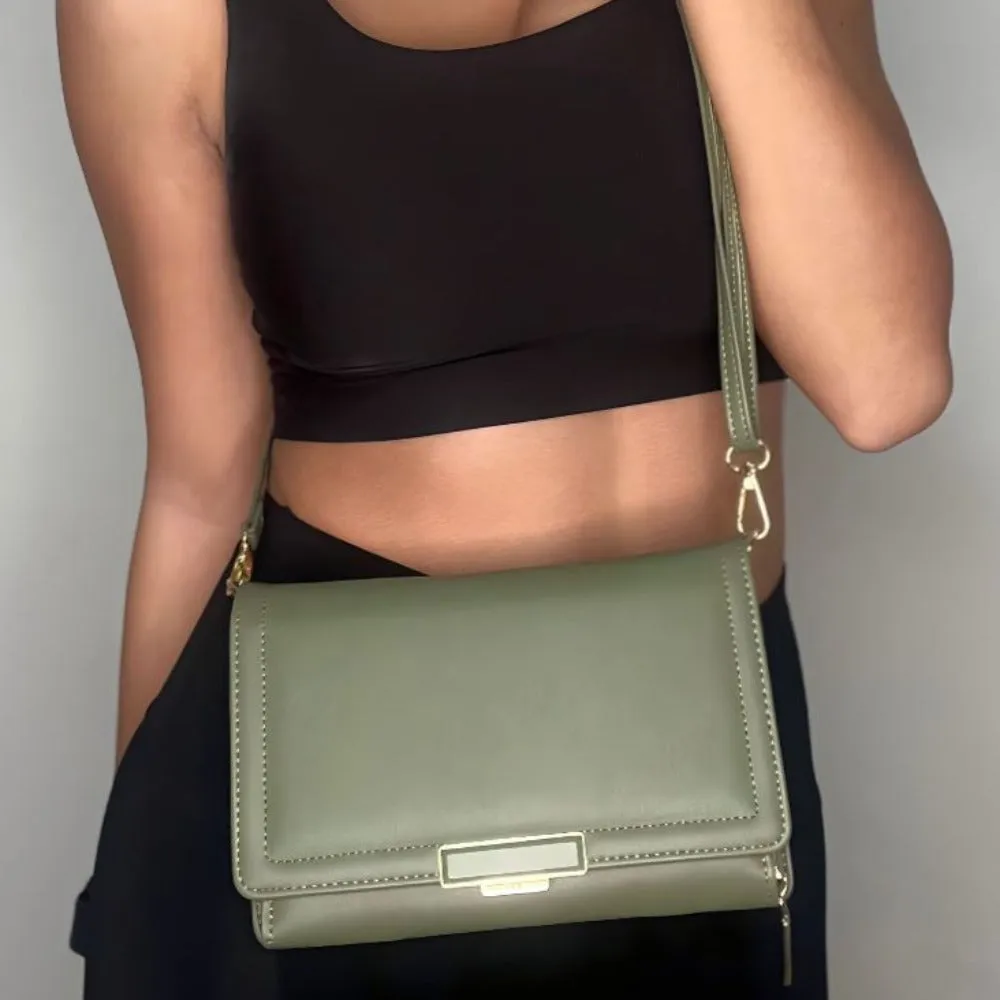 Green Crossbody Wallet Bag 9