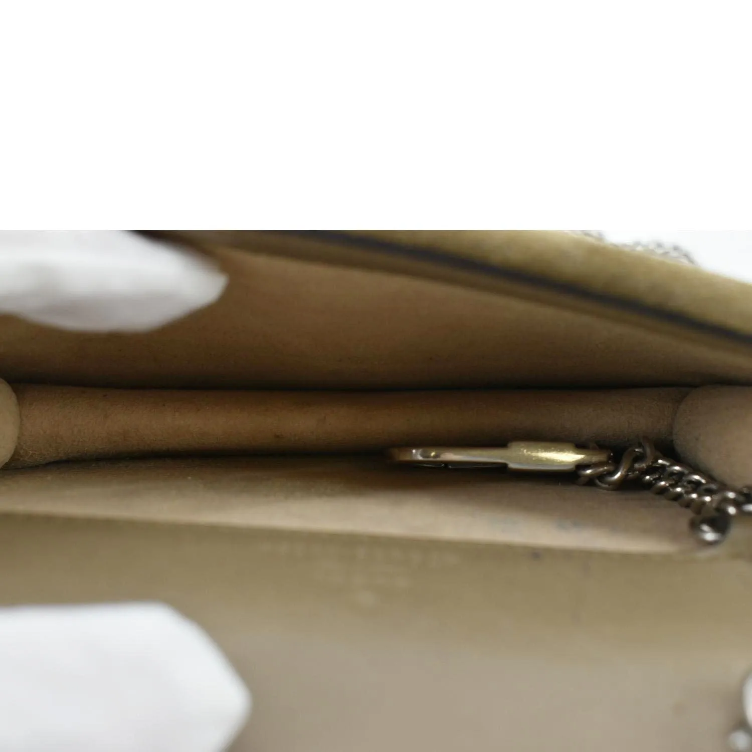GUCCI Dionysus Super Mini GG Supreme Canvas Crossbody Bag Taupe 476432