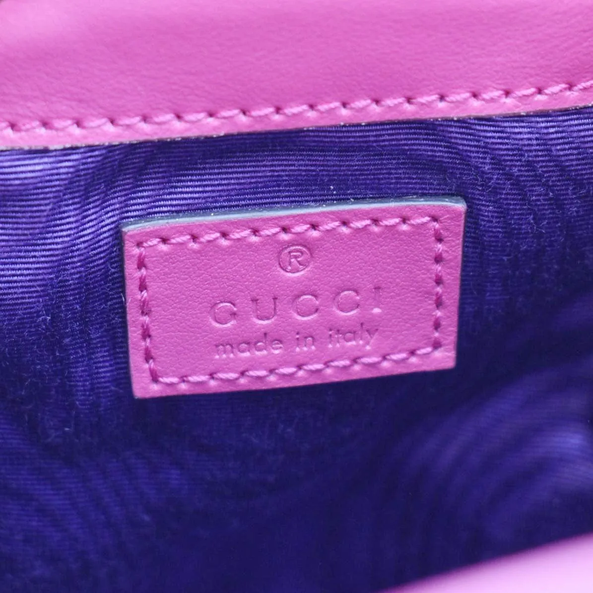 GUCCI GG Matelasse Nylon Bucket Crossbody Bag Pink 728231