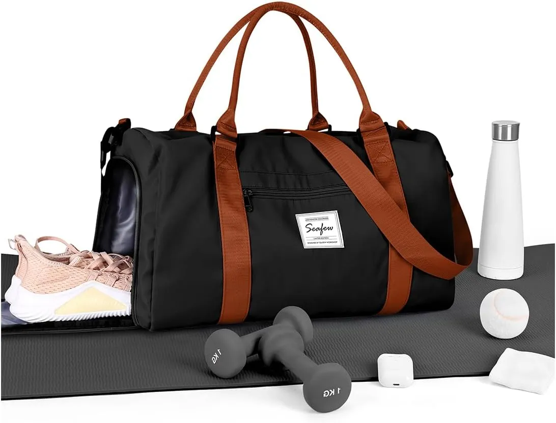 Gym Bag With Shoe Compartment (Beige, Army Green, Blue, Black/Brown, Grey Green)