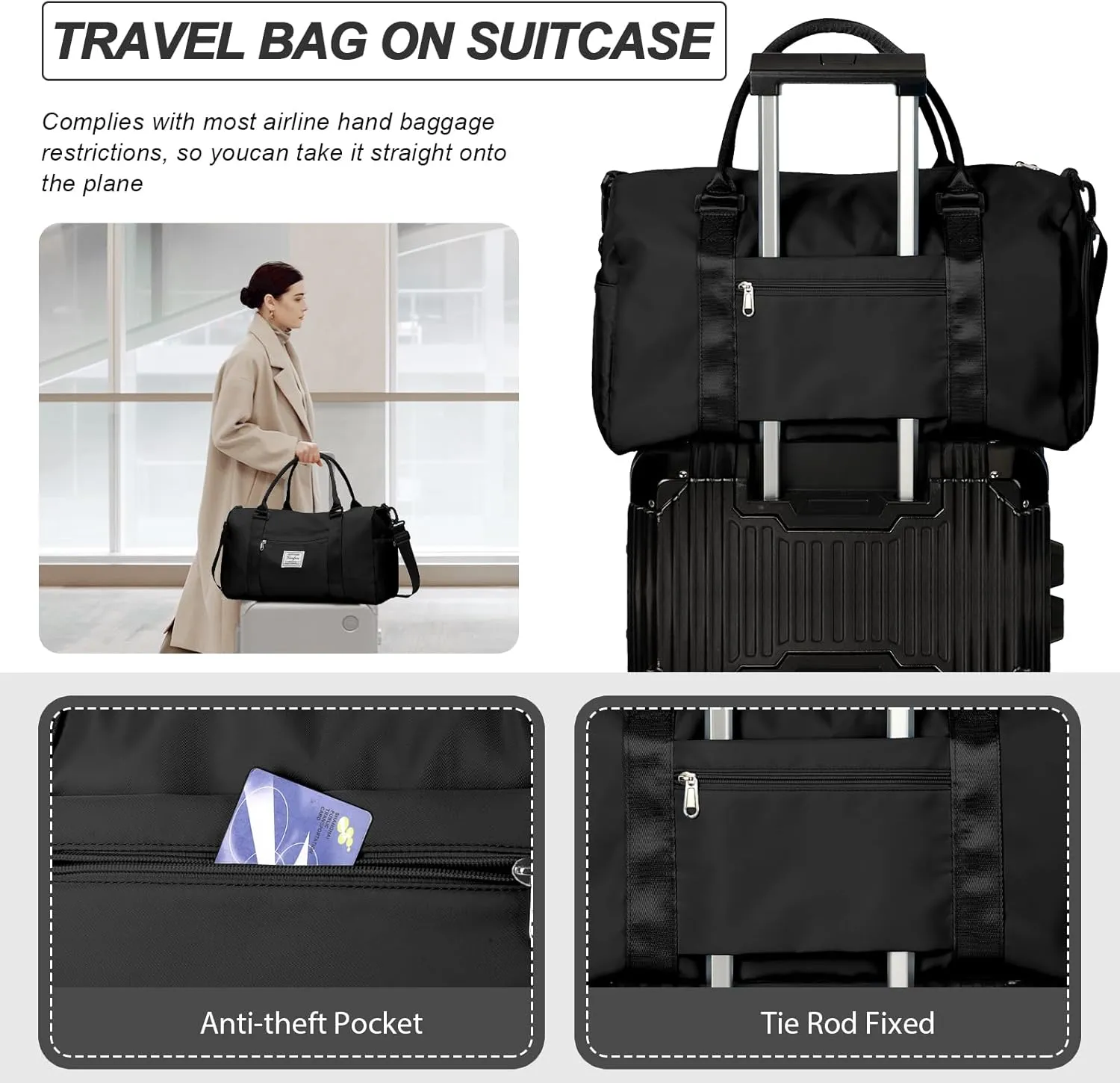 Gym Bag With Shoe Compartment (Purple, Sky Blue)