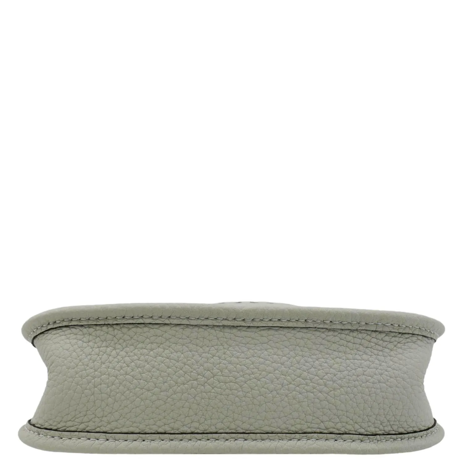 HERMES Evelyne TPM Clemence Leather Crossbody Bag Light Grey
