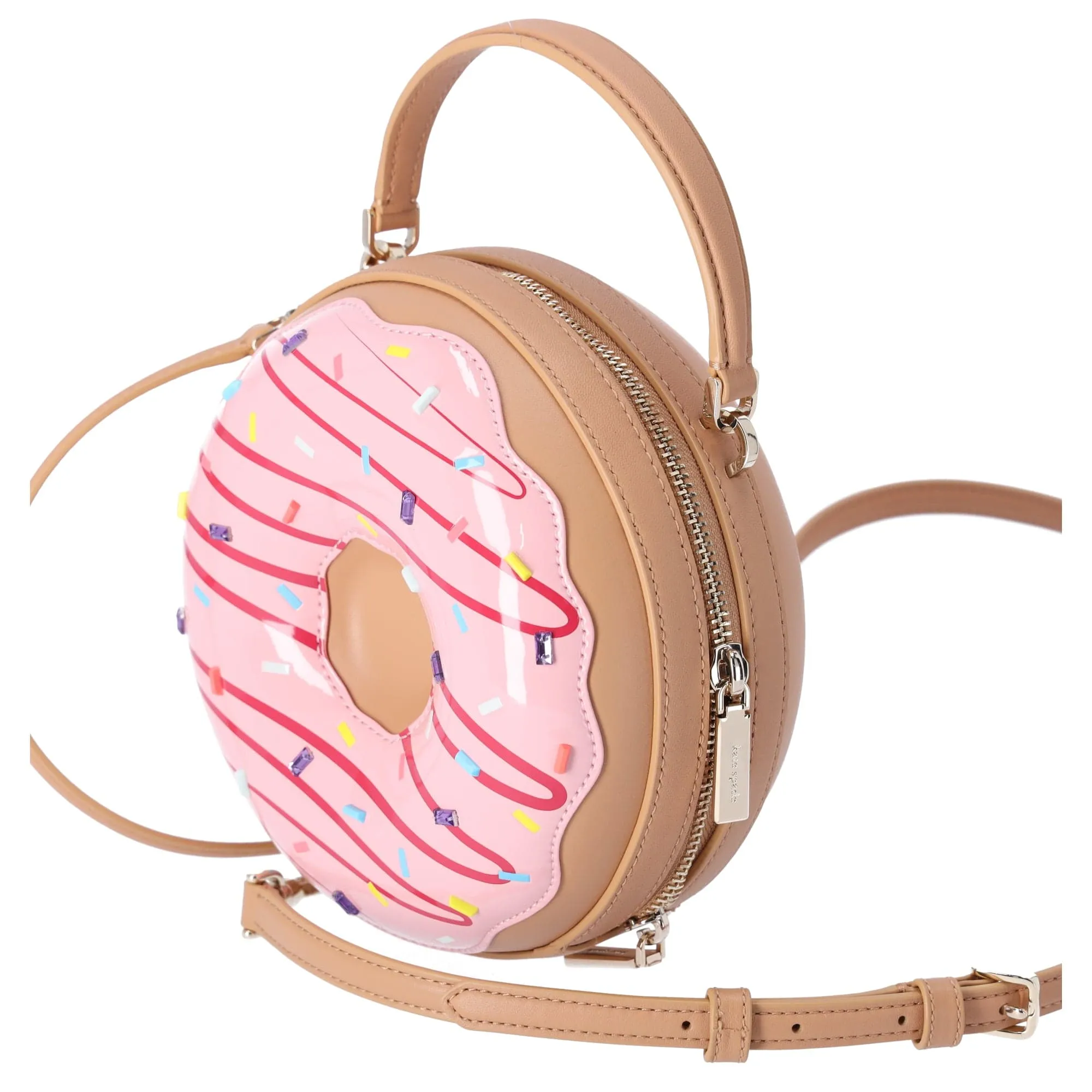 Kate Spade Novelty Bag Coffee Break 3D Donut Crossbody Pink Multi