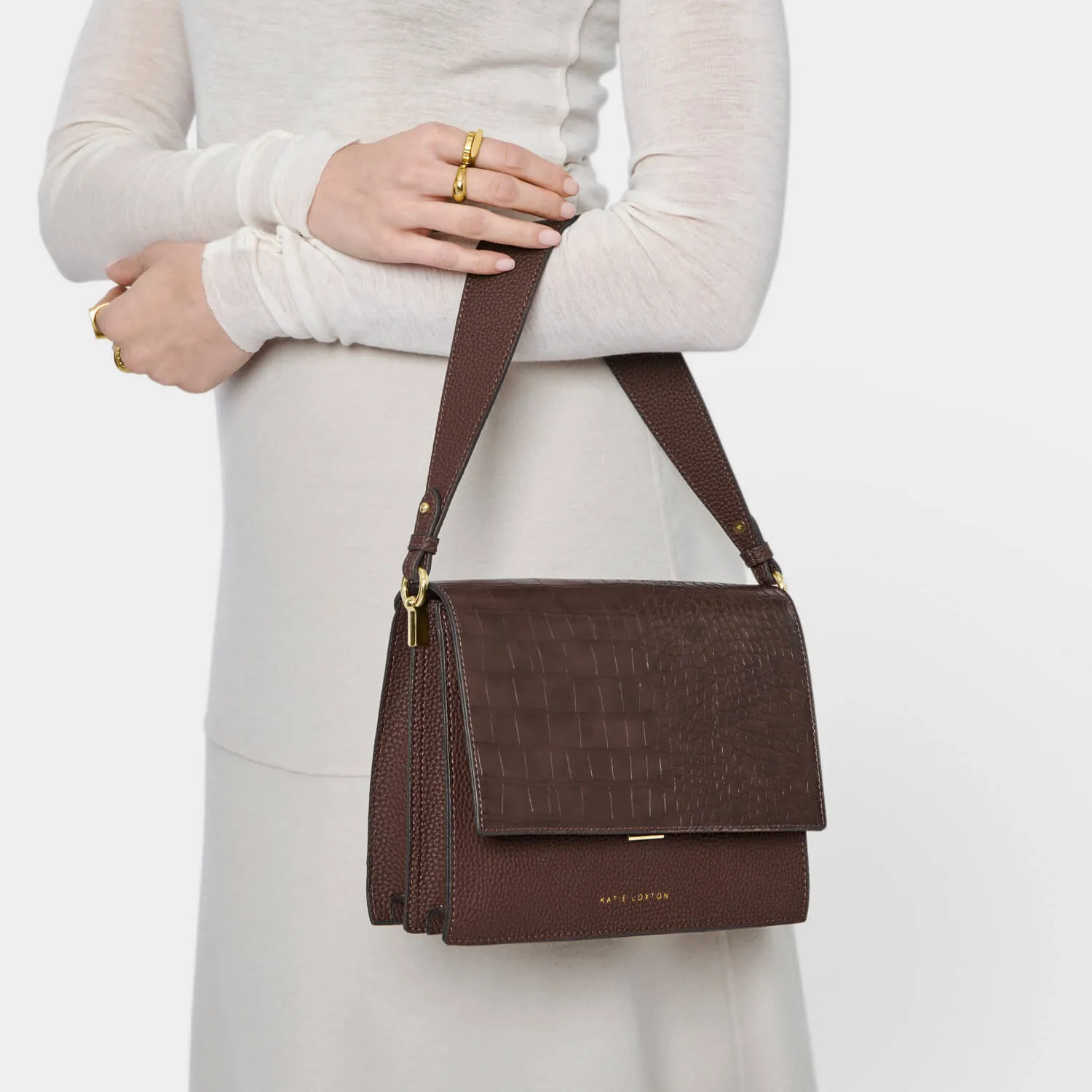 Katie Loxton Orla Crossbody Bag - Chocolate