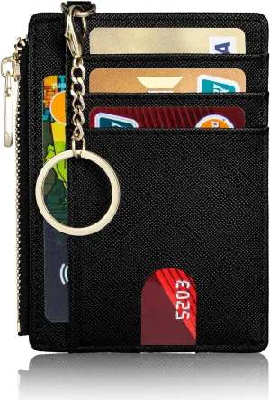 Keychain Wallet Slim RFID Blocking Credit Card Holder