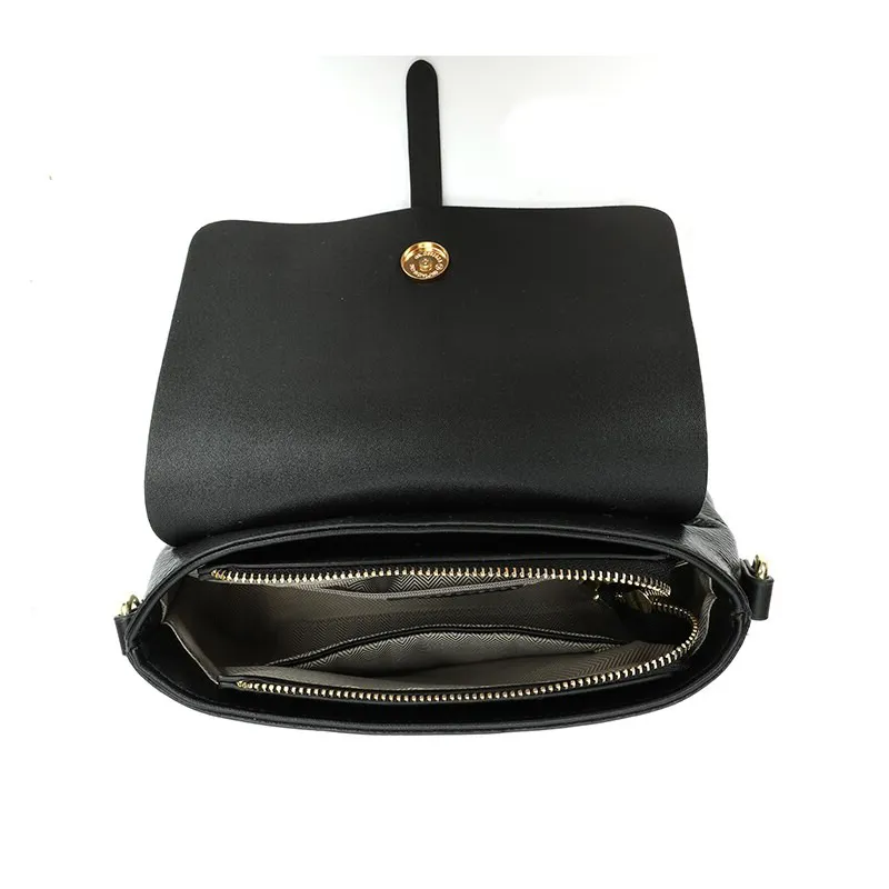 Leather Flap Crossbody Bag