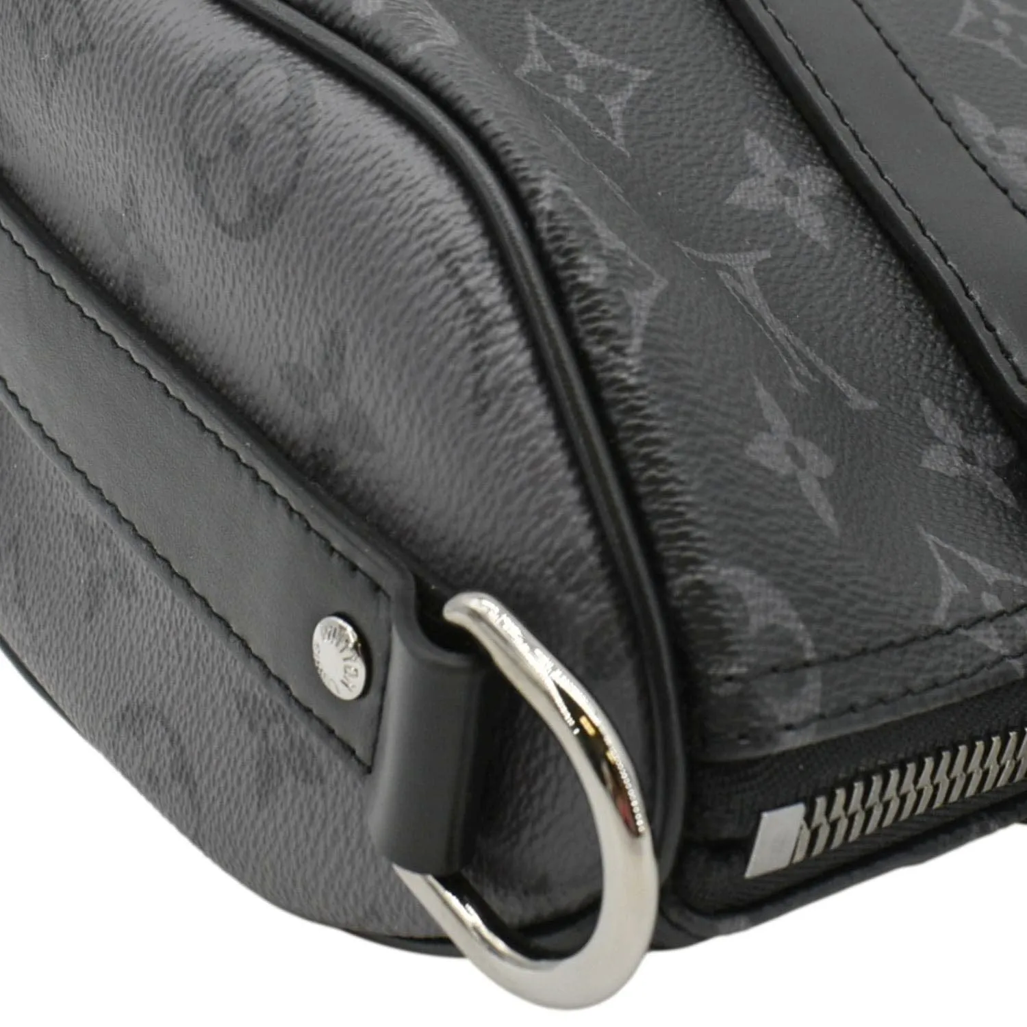 LOUIS VUITTON Keepall 25 Bandouliere Monogram Eclipse Reverse Canvas Crossbody Bag Black