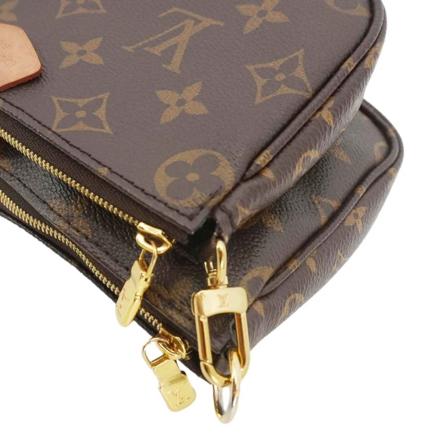 LOUIS VUITTON Multi Pochette Accessoires Monogram Canvas Crossbody Bag Brown