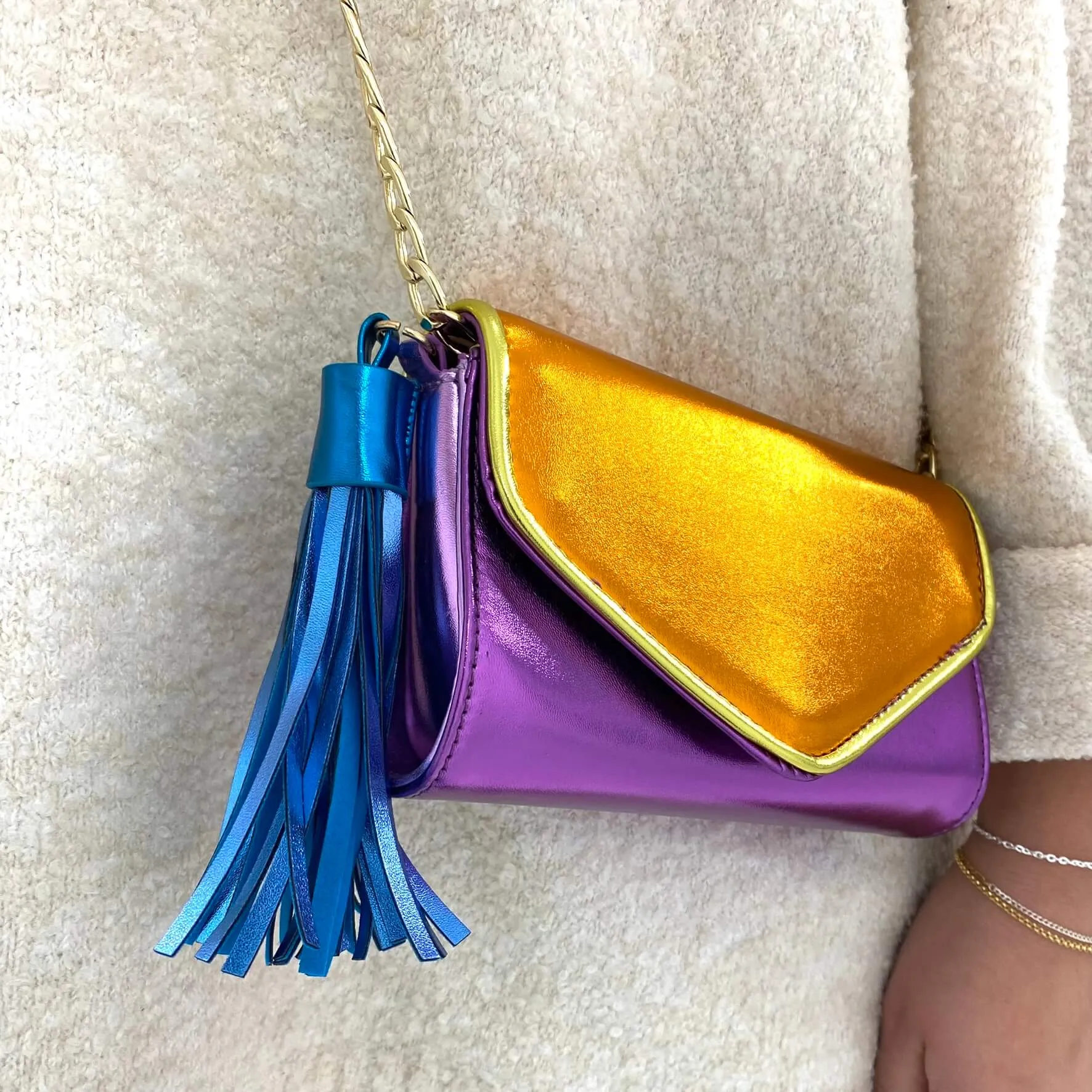 Menbur Multi Coloured Small Clutch Bag