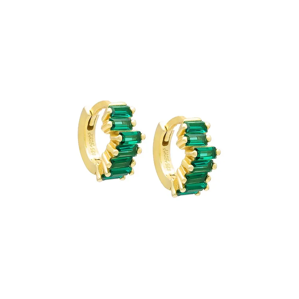 Mini Scattered Baguette Huggie Earring