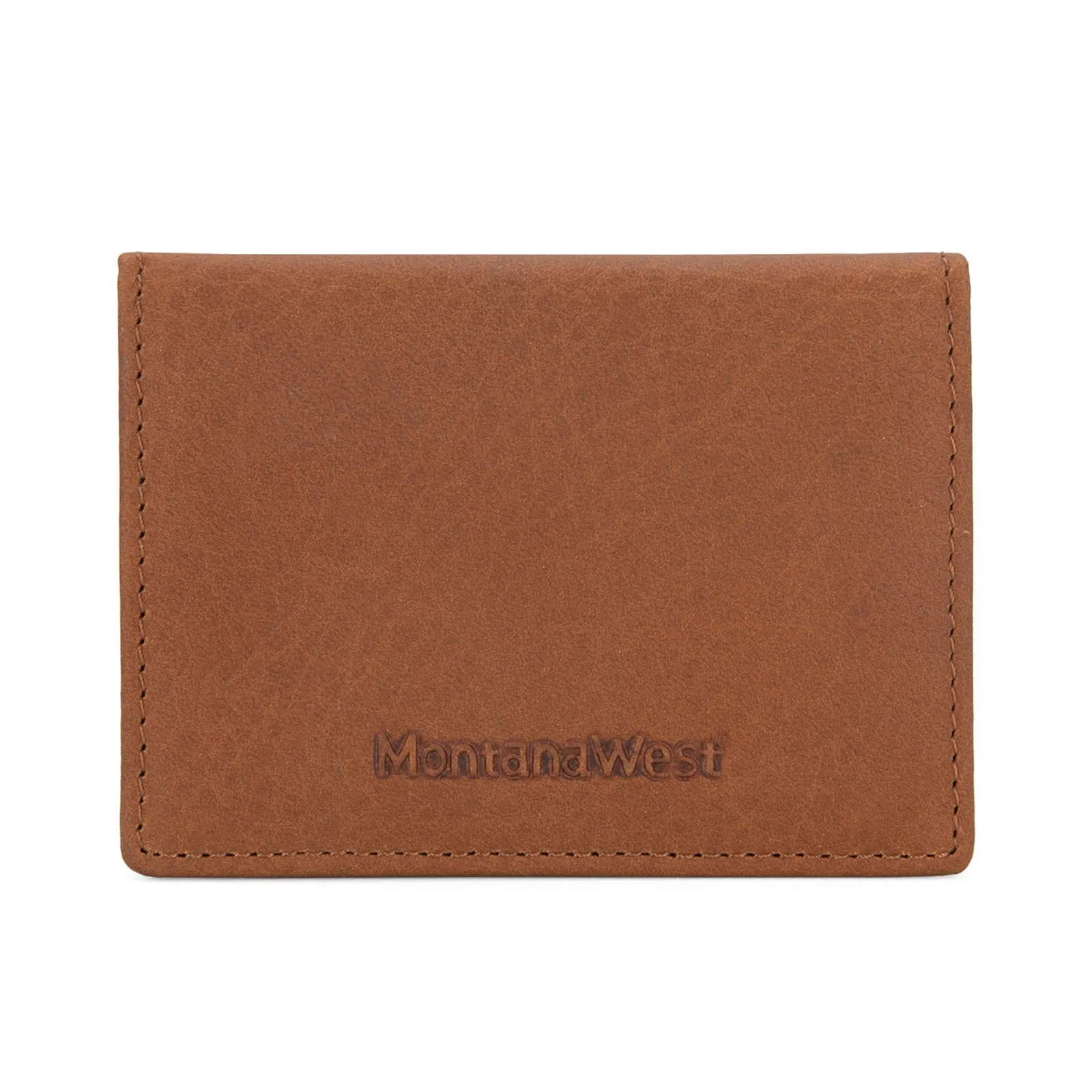 MWS03-W001   Genuine Leather Bi-Fold Card Wallet for Men Woman