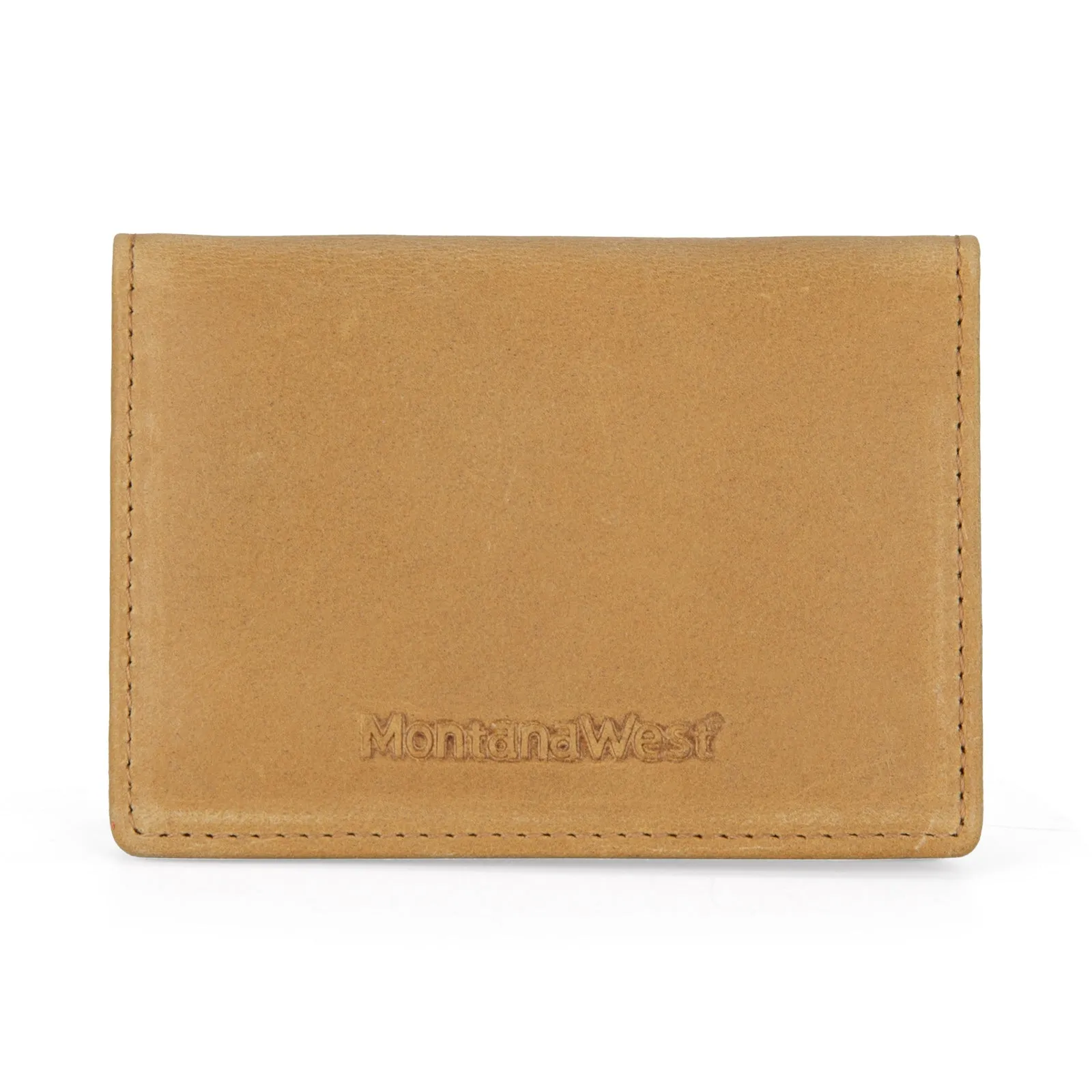 MWS03-W001   Genuine Leather Bi-Fold Card Wallet for Men Woman