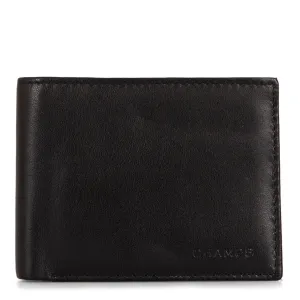 New Genuine Sheep Leather Bi-fold Wallet by Champs in Black! 18 Card slots, RFID Blocking