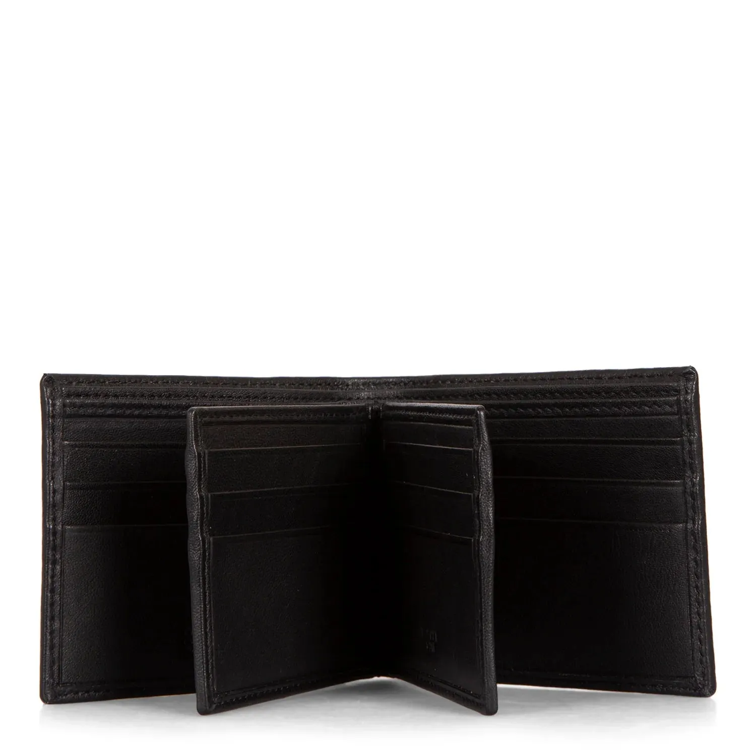New Genuine Sheep Leather Bi-fold Wallet by Champs in Black! 18 Card slots, RFID Blocking