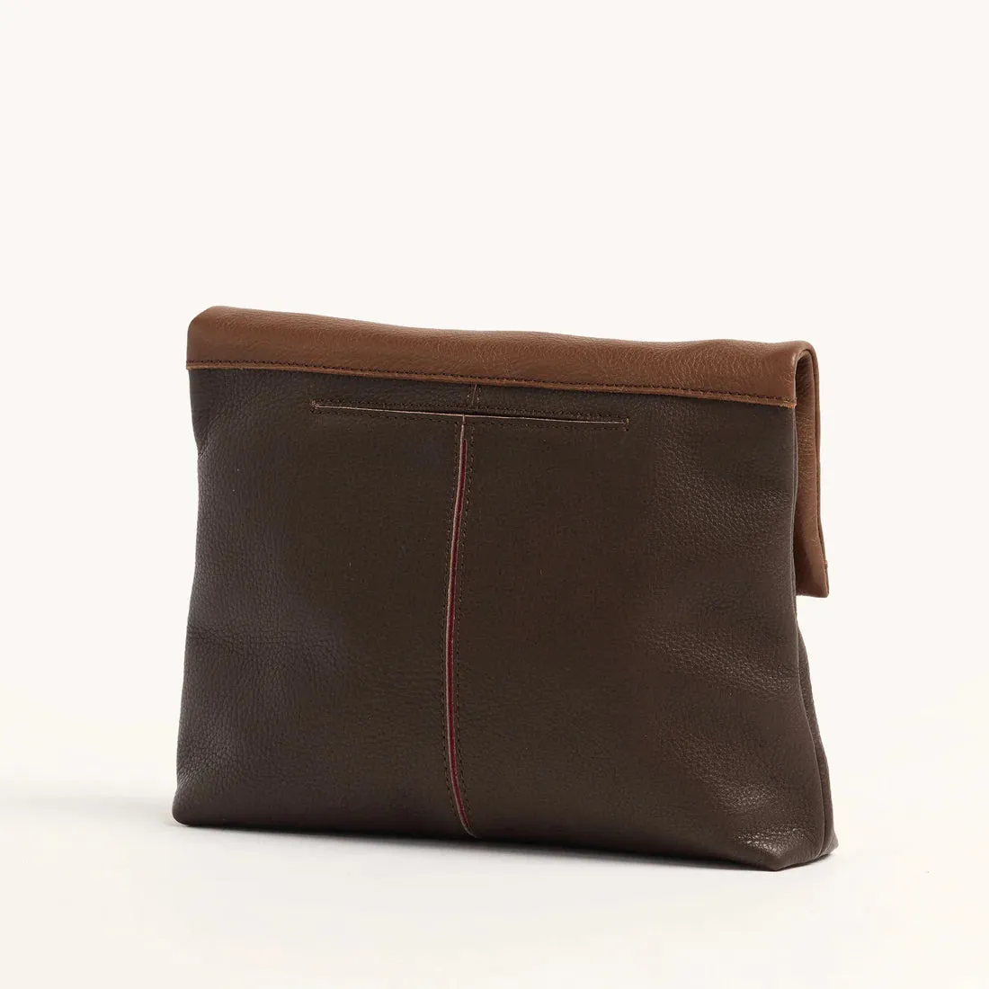 NEW Hammitt VIP Medium Orchestra Brown/Gunmetal Leather Crossbody Clutch