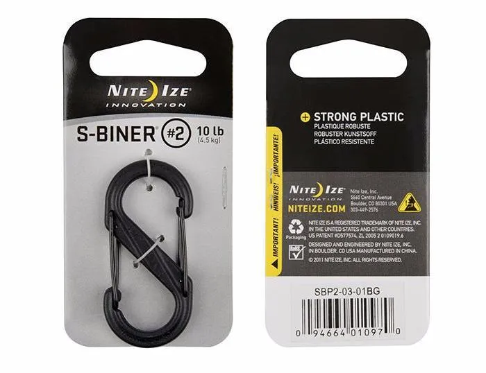 Nite Ize S-Biner Dual Carabiner Plastic, Size #2