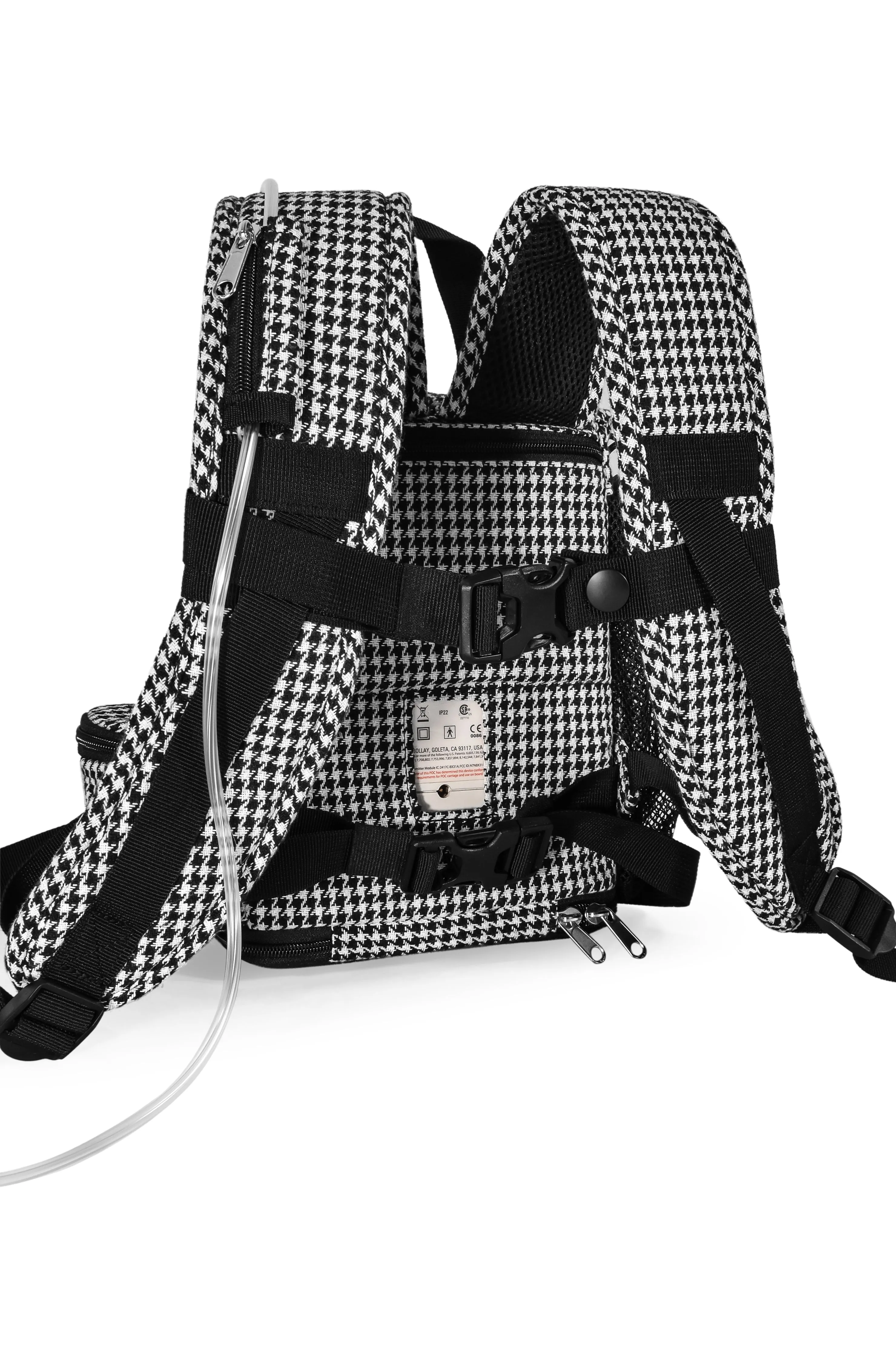 o2totes Inogen One G5 Lightweight Backpack w/Pockets - Houndstooth