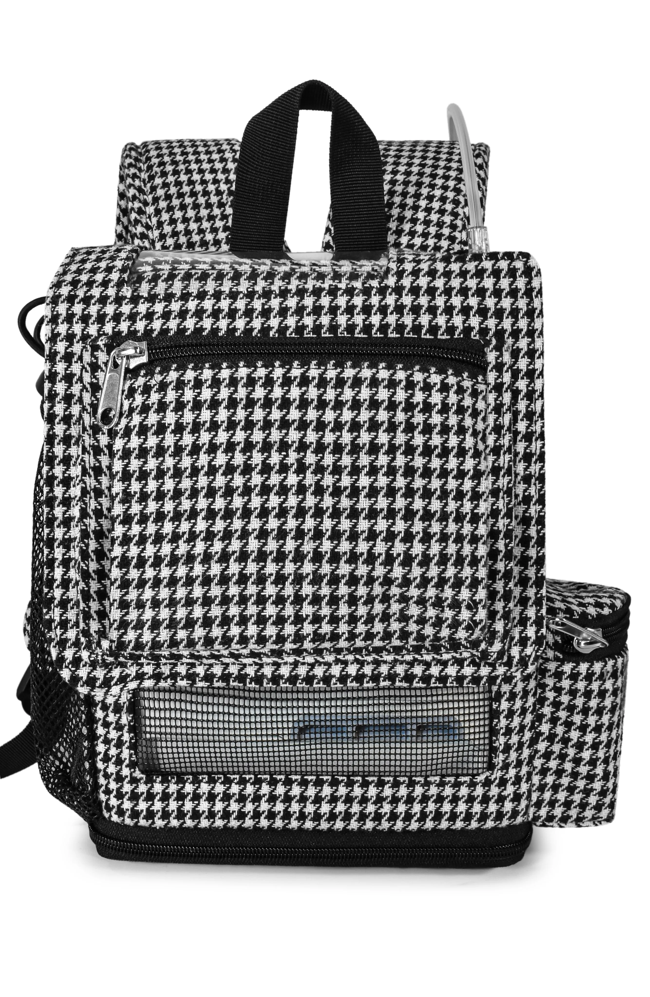 o2totes Inogen One G5 Lightweight Backpack w/Pockets - Houndstooth