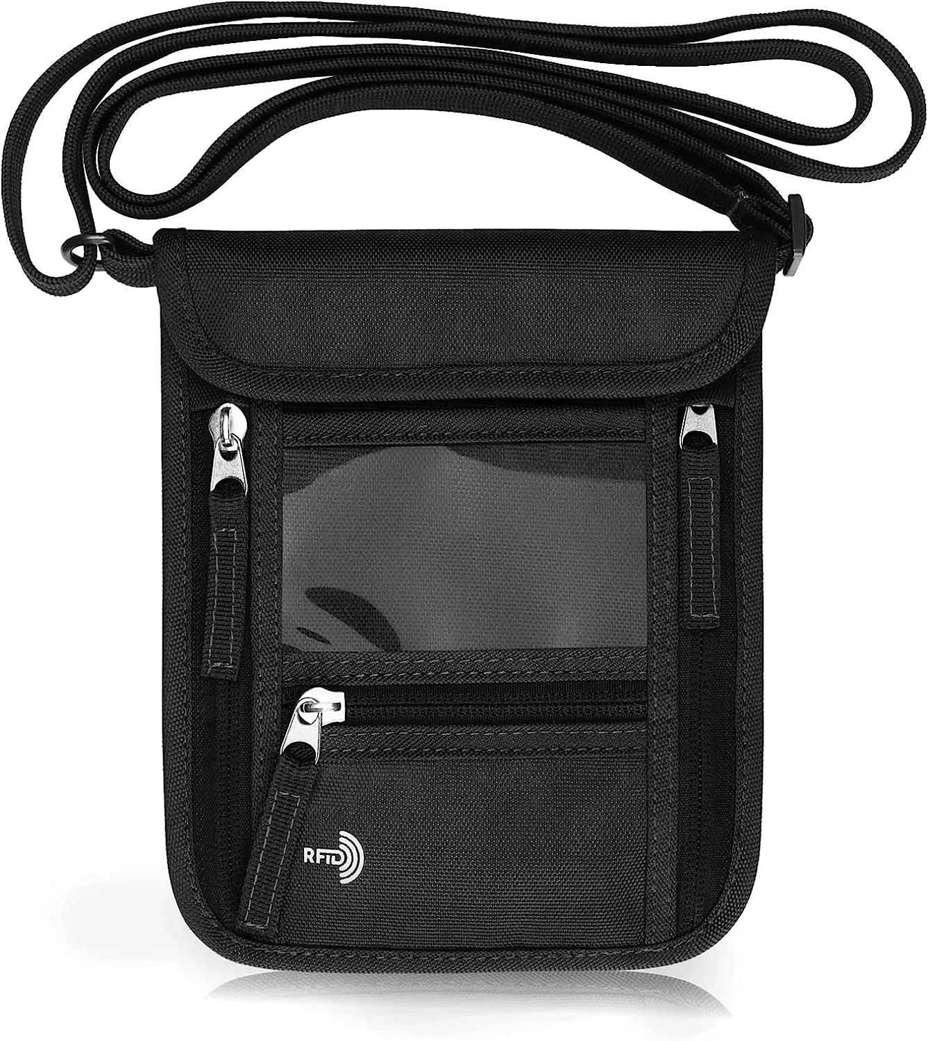 Passport Holder Neck Pouch Travel Wallet for Women and Men