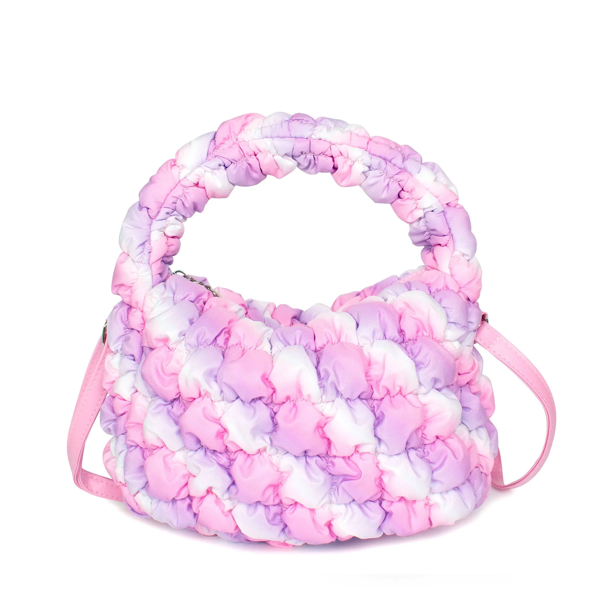 Quilted Scrunchies Mini Hobo Crossbody Bag, Candy Ombre Scrunch