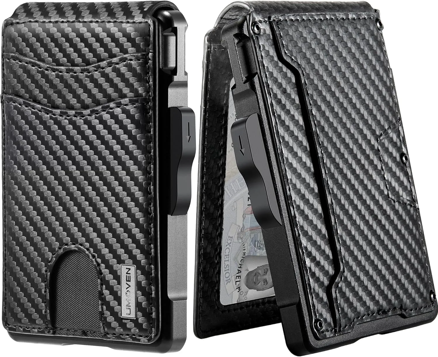 RFID Blocking Bifold Aluminum Wallet For Men Money Clip Inside
