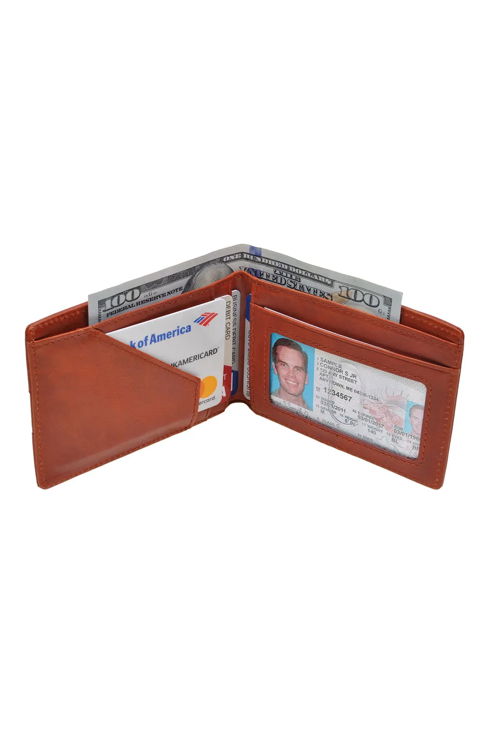 RFID Blocking Slim Bifold Minimalist Front Pocket Cork Leather Wallet Card Holder for Men.