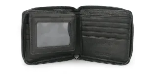 RFID Zipper Passcase Wallet