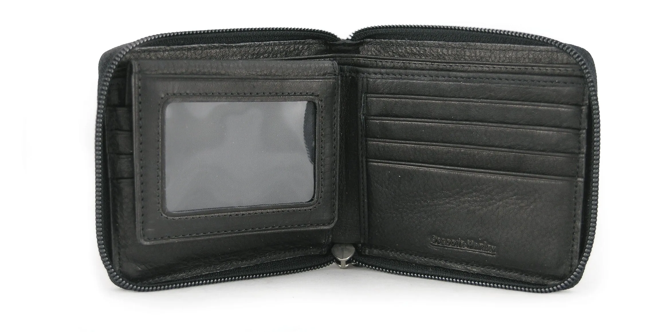 RFID Zipper Passcase Wallet