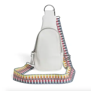 Rhea Crossbody w/Strap-White