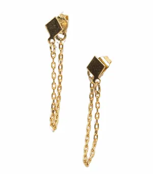 Small Diamond & Chain Studs