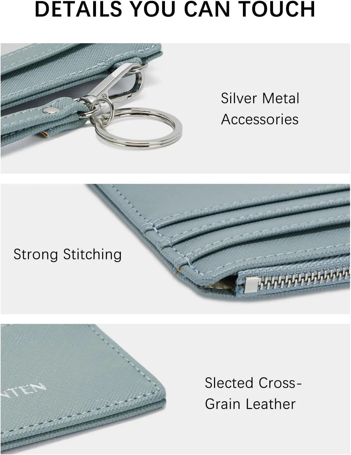 Small Wallet For Women RFID Wristlet Keychain Wallet